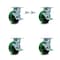 Service Caster 5 Inch Green Poly on Steel Caster Set with Ball Bearings 4 Brake 2 Swivel Lock SCC-30CS520-PUB-GB-TLB-BSL-2-TLB-2 - alternate 1